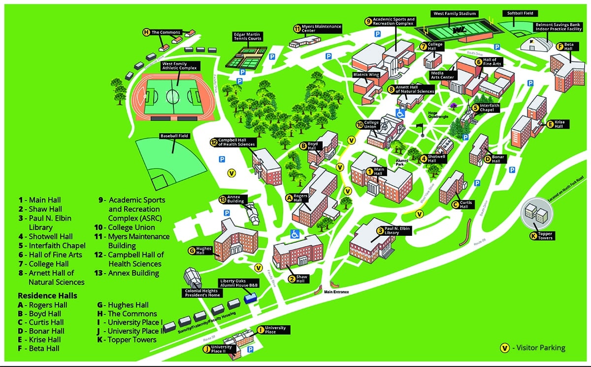 Liberty University Campus Map. 