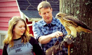 Joe Greathouse with student at Good Zoo, Oglebay Park