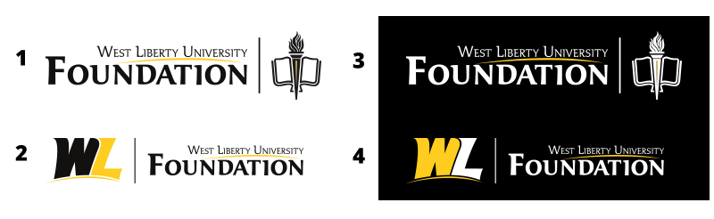 WLU Foundation Logos, color variations
