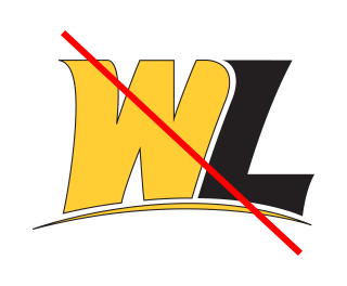 WLU Logo W and Swoosh Gold with Black Outline, Y Black