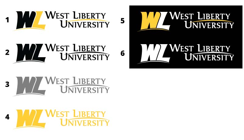 WLU Logo Wordmark Color Variations