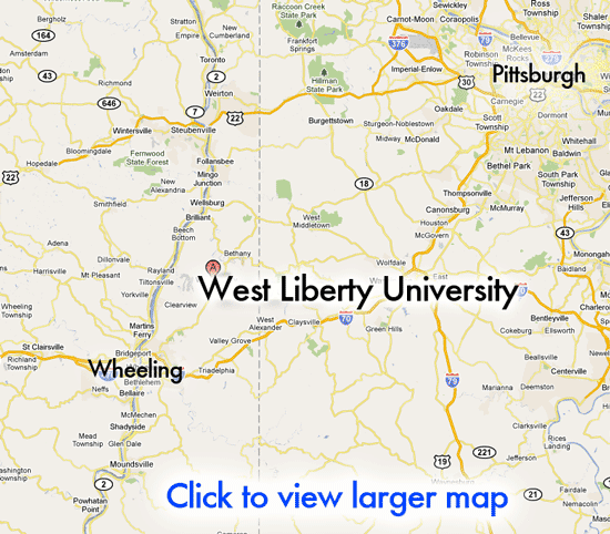 We're one hour from Pittsburgh, 1.1 hours from Morgantown, 2 hours from Columbus, and 3 hours from Charleston.