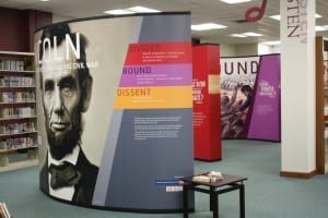 Visit the Elbin Library soon and enjoy the National Library Association's traveling exhibit featuring Lincoln and the Constitution.