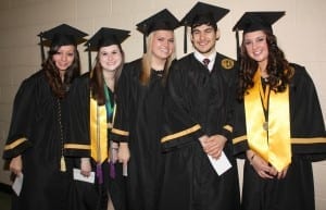 Graduates in hall