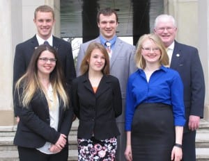 From left (front),  back Hayden Blazer, 