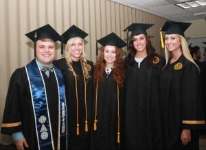 From left, Levi Smith, Olivia Morgan, Kacie Murray, 