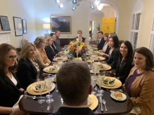 President, Dr. Tim Borchers, addresses the attendees and shares his thoughts before the dinner begins. 