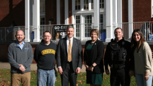 Alexis Scott, Patrick Kelly, Dr. Borchers, Lisa McGee, Officer Fox, and Michael Novotney