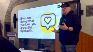 Guest speaker Stephen Gates founder CRZY Design