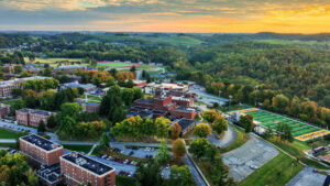 Aerial photo of WLU campus