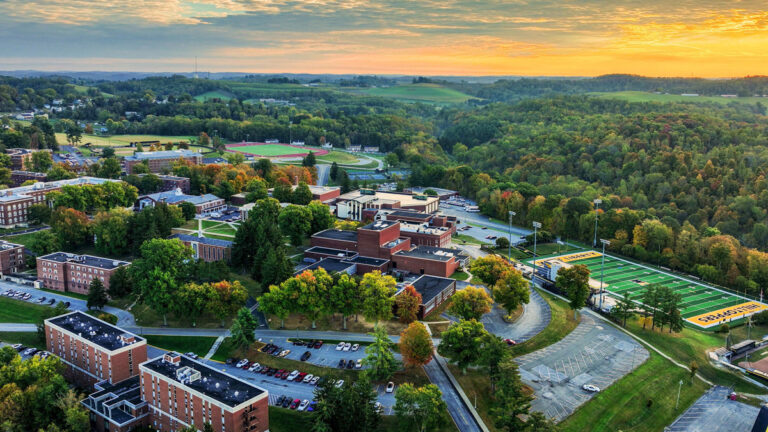 Aerial photo of WLU campus