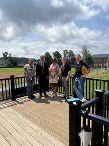 - Left to right: Natasha Smith, PhD, Research and Development Scientist, CONSOL Innovations LLC; Dr. Tim Borchers, WLU President; Betsy Delk, Executive Director, WLU Foundation; Dr. Rudolph Olson III, Director of Technology, CONSOL Innovations LLC; Joe Mills, WLU Director of Physical Plant.