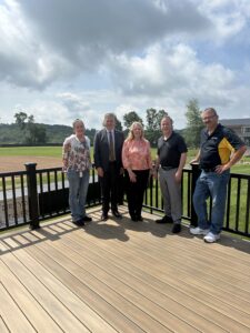 Natasha Smith, PhD, Research and Development Scientist, CONSOL Innovations LLC; Dr. Tim Borchers, WLU President; Lori Hudson, WLU Chief Financial Officer;  Dr. Rudolph Olson III, Director of Technology CONSOL Innovations LLC; Joe Mills, WLU Director of Physical Plant