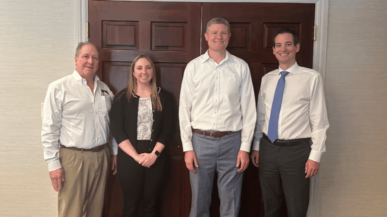 Members of the Tri-State Tax Institute Board of Directors, from left: John Parkinson and Miranda Parkinson of Appalachian Capital Management Ltd., Ben Cox of Herndon, Morton, Herdon & Yaeger, and Steve Waters of Riverbridge Wealth Management of Raymond James Financial Services, Inc.