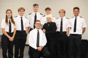 Aviation Students with Mrs. West