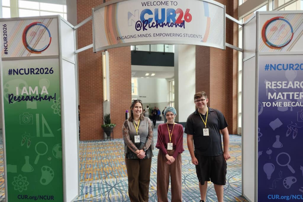 Three West Liberty University Students Present Research at National Conference on Undergraduate Research
