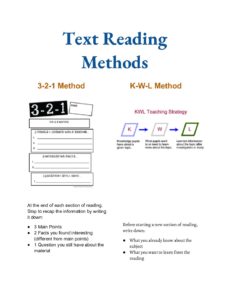 Text Reading Methods - Student Success Center
