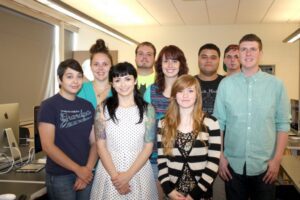 From left, Lisa Healey, Beverly, W.Va.; Lindsay Riggs, New Martinsville, W.Va.; Brandi Hollingshead, Bridgeport, Ohio; Anthony DiFabio, Washington, Pa.; Corrine Martin, Berkley Springs, W.Va.; Richard Clifford, Wheeling; Lawrence Oliver, Moundsville, W.Va.; Ryan Bland, Bridgeport, W.Va.; Alex Wright, Bellaire.