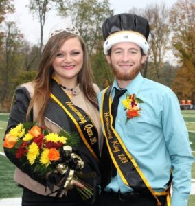 Camille Bernabei, Weirton, W.Va., and Myron Jellison, Quaker City, Ohio, are all smiles as they accept the honor.