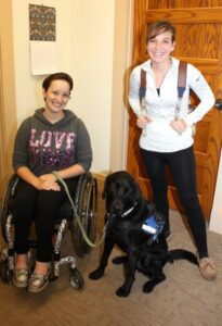 Sara Keedy, Noel and Calliannie Reidenbach are shown in Shaw Hall.
