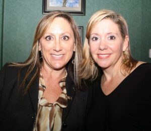 From left, Dr. Carrie White, speaker Liz Elam.
