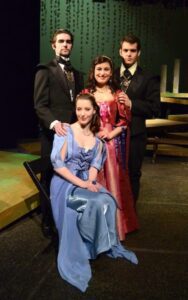 Left to right: Jedidiah Shook, Alexandria Glotfelty, Gina Diomedi and Carlito Gilchrist rehearse their roles.