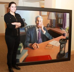 Sophia Kayafas w painting, arms crossed sized
