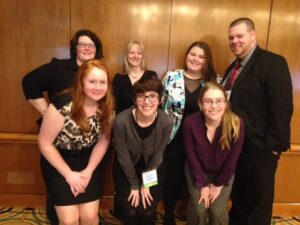 First row: Samantha Knowlton, Carrie George, Rachel Wurster Second: Linda Cowan, Melinda Kreisberg, Leanne Mazzella, Jesse Hall