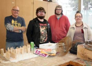From left, Bob Villamagna with students