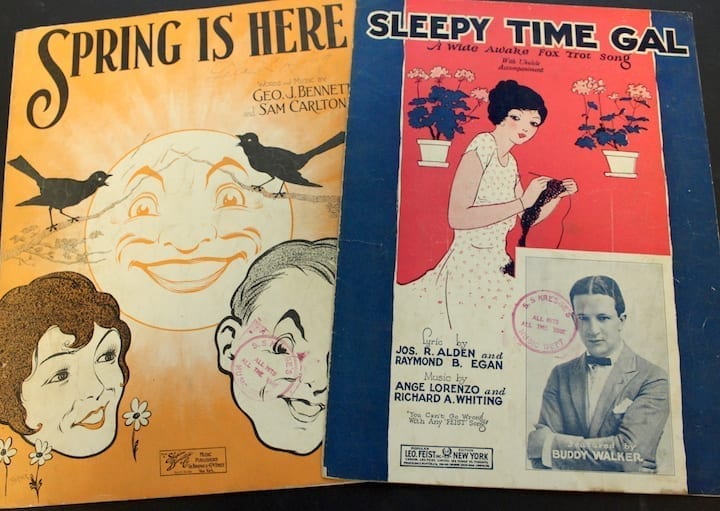 Two Spring & Sleepy sheet music sized