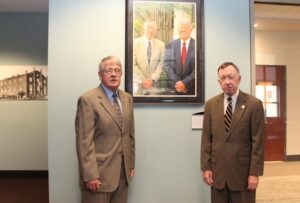 From left, Larry Williams and Dr. John McCullough.