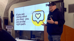 Guest speaker Stephen Gates founder CRZY Design
