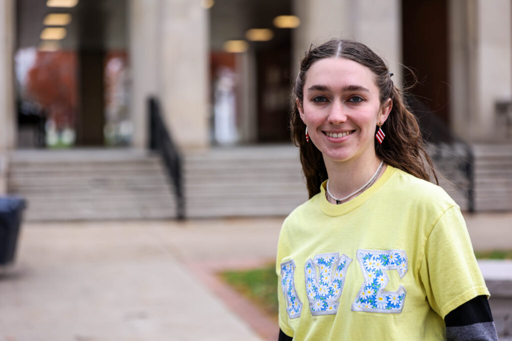 bright campus portrait