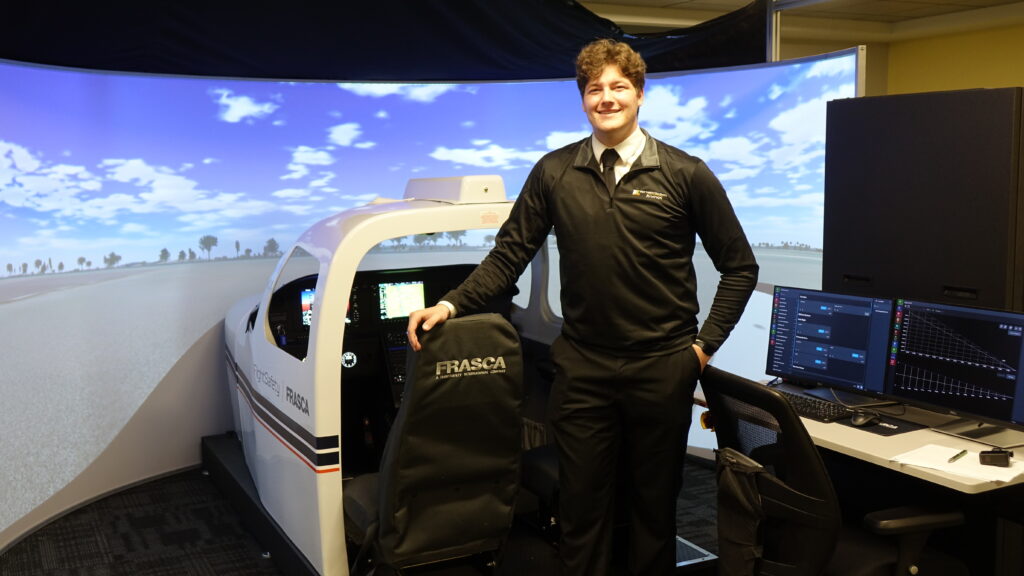 flight simulator student portrait
